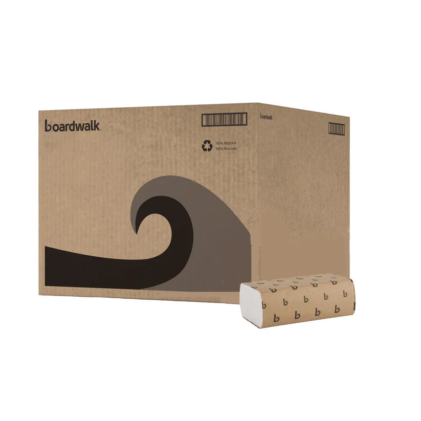 Boardwalk® Multifold Paper Towels, 1-Ply, White, 4000 Towels