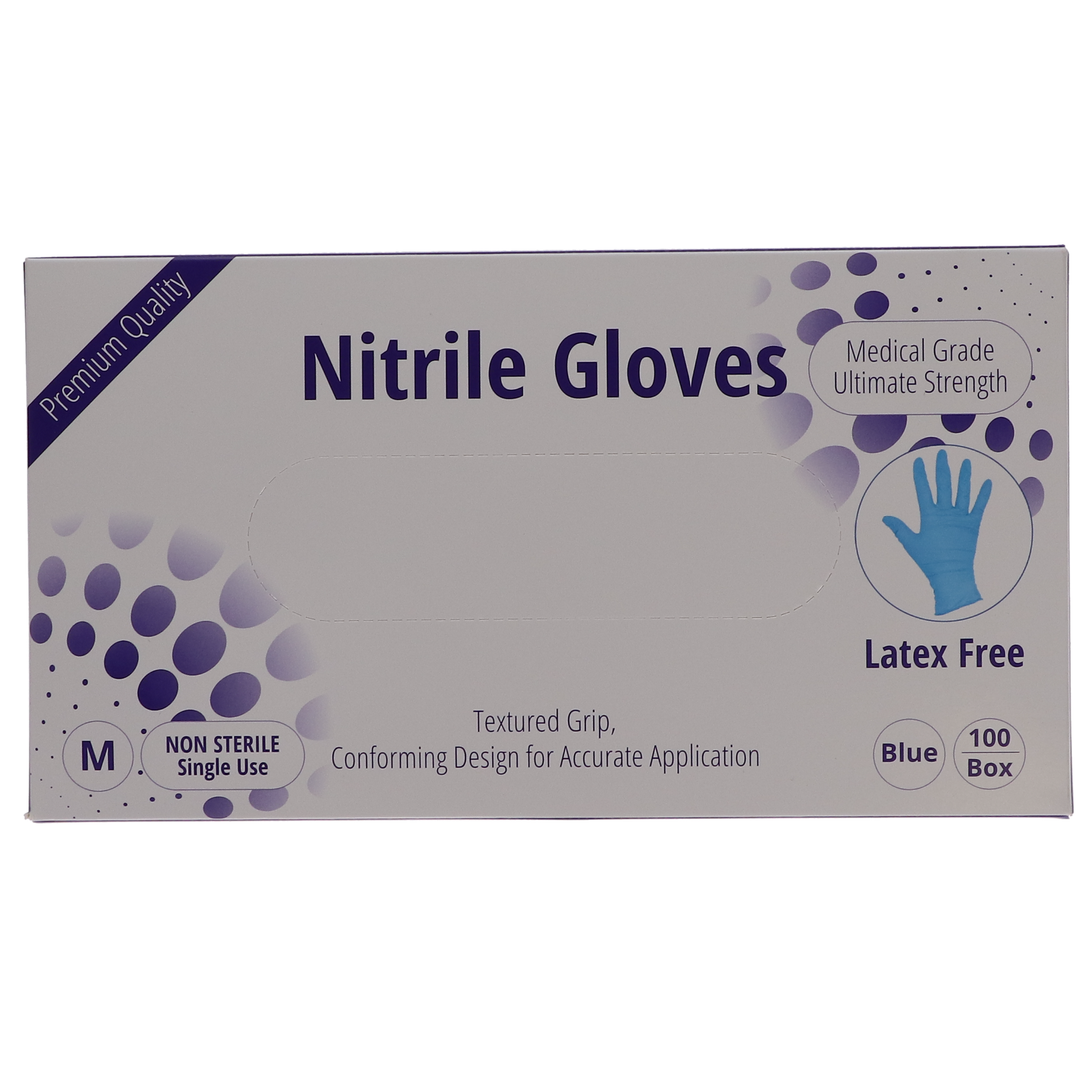 Nitrile Gloves Medium 100/Bx 10bx