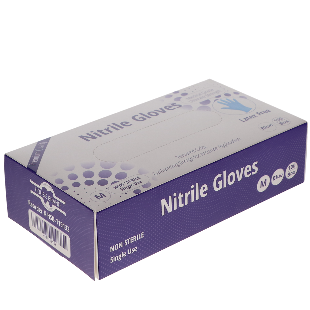 Nitrile Gloves Medium 100/Bx 10bx