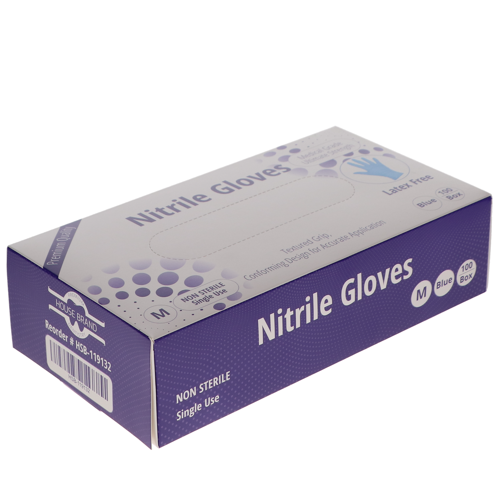 Nitrile Gloves Medium 100/Bx 10bx