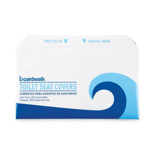 Toilet Seat Covers, White, Half-Fold