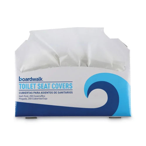Toilet Seat Covers, White, Half-Fold